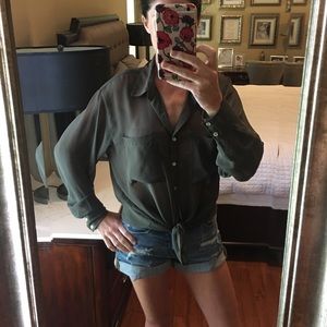 Chiffon by American apparel sheer blouse
